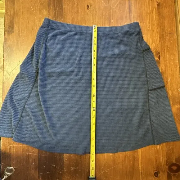 Melanzana Micro Grid Fleece Skirt Medium Tall athleisure Layer Mountain Style - Picture 7 of 7